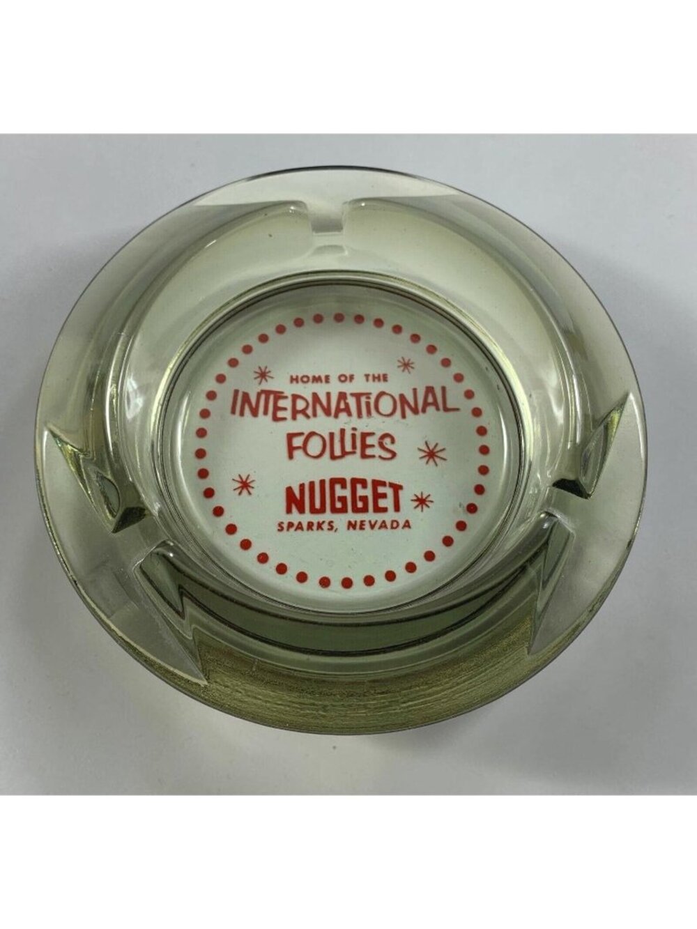 Vintage Nugget Casino Glass Ashtray International Follies Sparks Nevada